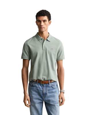 Gant Regular Shield Pique Polo - Grey