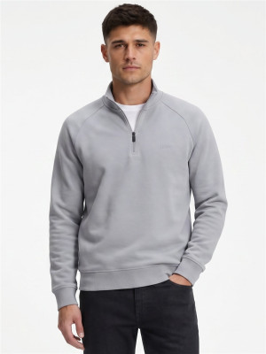 Boss Quarter Zip Sweat - Grey
