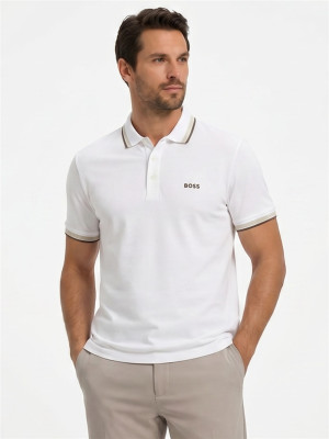 Boss Paddy Polo Shirt - Off White