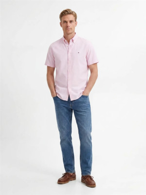 Tommy Hilfiger Short Sleeve Oxford Shirt - Pink