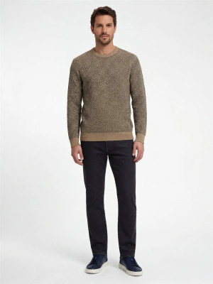 Boss Lofranko Crew Neck Knit - Beige