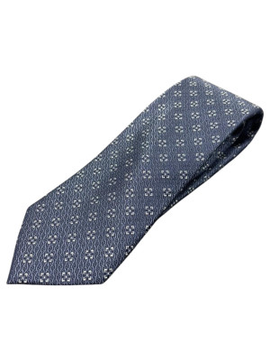 Marco Capelli 8cm Geo Square Dot Silk Tie - Blue