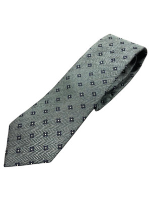 Marco Capelli 8cm Geo Dot Silk Tie - Grey