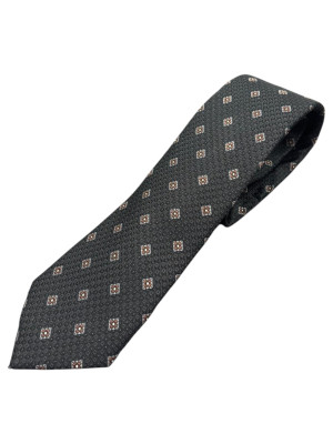 Marco Capelli Sartorial 8cm Geo Silk Tie - Black