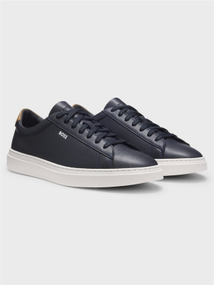 Boss Kieran Leather Tennis Shoe - Blue