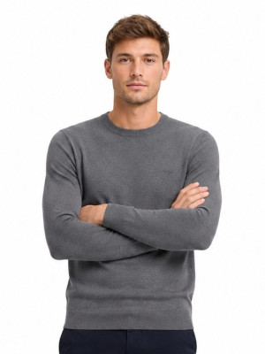 Boss Leno Crew Neck Knit - Grey