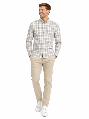 Boss Ricoplus Check Shirt - White
