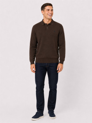 Timberland Cotton Polo Jumper - Brown