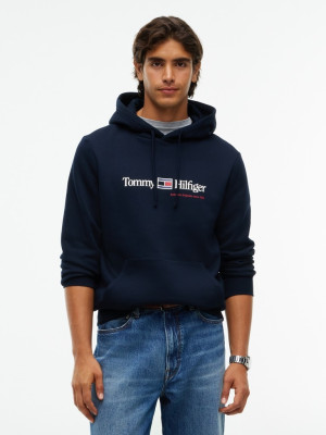 Tommy Hilfiger Graphic Fleece Hoodie - Navy