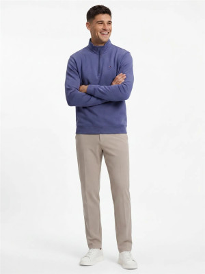 Tommy Jeans Fleece Quarter Zip Mock Neck - Navy