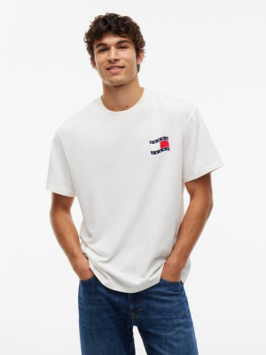 Tommy Jeans Graphic Flag T-Shirt - Stone