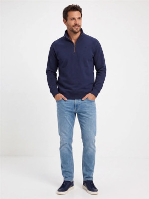 Timberland Exeter River Tree Logo Quarter Zip Sweat - Navy