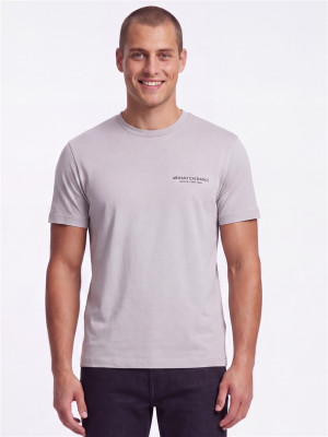 AX ARMANI Back Print Graphic T-Shirt - Grey