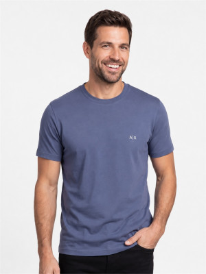 AX ARMANI Chest Logo T-Shirt - Blue