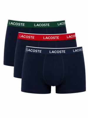 Lacoste 3 Pack Trunks - Black