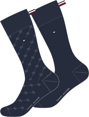 Tommy Hilfiger 2 Pack Flag Print Socks - Navy