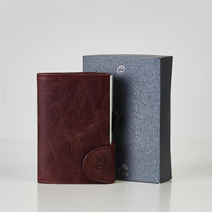 C SECURE Leather Wallet - Bordo