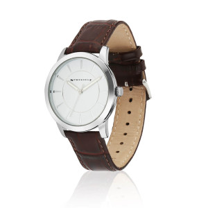 Newbridge Silverware Leather Strap Gents Watch - Brown