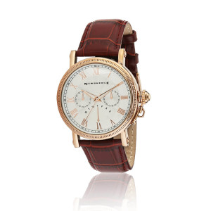 Newbridge Silverware Leather Strap Gents Watch - Brown