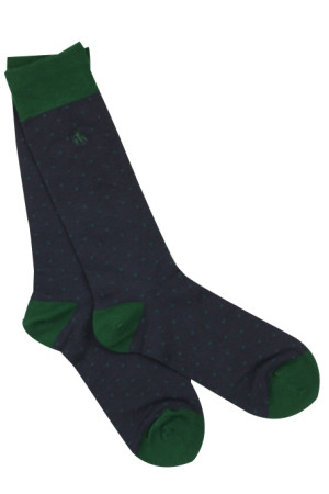 Swole Panda Dotted Navy Socks