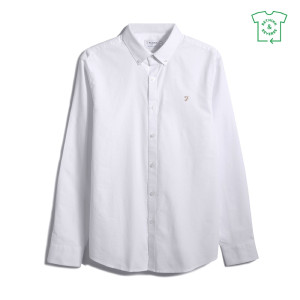 Farah Brewer Slim Fit Shirt - White