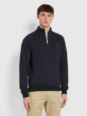 Farah Jim Half Zip Sweat - Navy