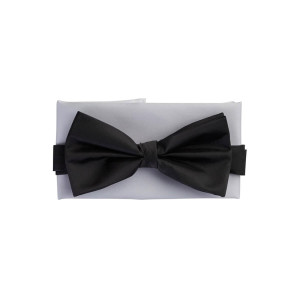 Marco Capelli Black Silk Bow Tie 6cm - Black