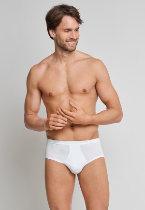 SCHIESSER Fine Rib Original Classic Fly Sport Brief - White