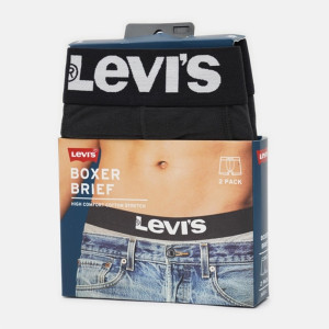 LEVIS Solid Basic Boxer 2pk - Black