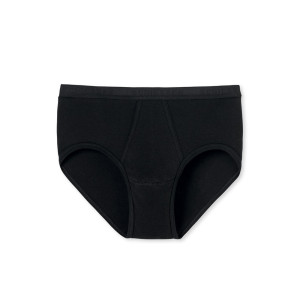 SCHIESSER Fine Rib Original Classic Fly Sport Brief - Black