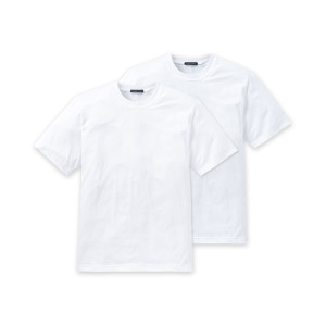 SCHIESSER 2pk Crew Neck American Jersey T-Shirt - White
