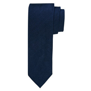 Profuomo Silk Woven Soft Rib Tie 8cm - Navy