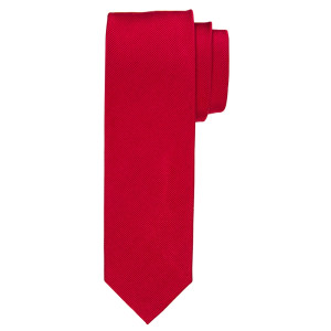 Profuomo Silk Woven Soft Rib Tie 8cm - Red