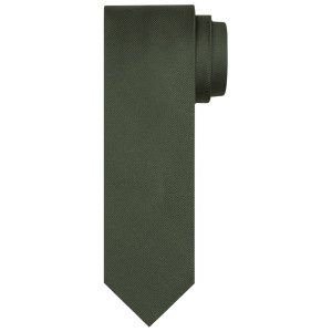 Profuomo Silk Woven Soft Rib Tie 8cm - ARMY