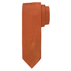 Profuomo Silk Woven Soft Rib Tie 8cm - Rust