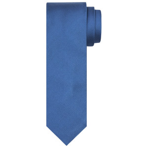 Profuomo Silk Woven Soft Rib Tie 8cm - Jeans