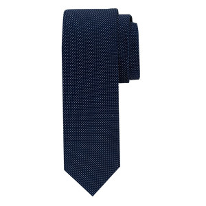 Profuomo Business Dot Silk Tie 8cm - Navy