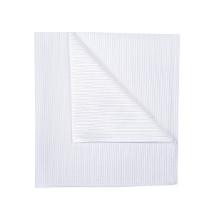 Profuomo Silk Pocket Square 33x33 - White