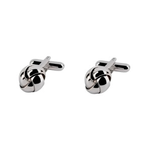 Profuomo Cufflink Shiny Knot - Silver