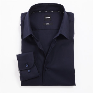 Boss Hank Soft Cotton Formal Shirt - Navy