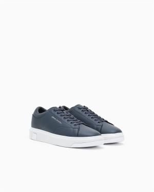 AX ARMANI Venice Leather Sneaker - Navy