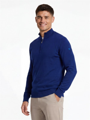 Leinster Club 1879 Leinster Quarter Zip Knit - Blue