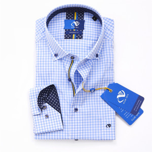 Leinster Club 1879 Leinster Small Check Shirt - Blue