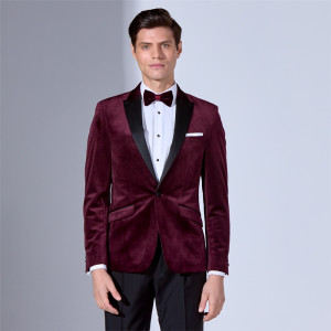Marco Capelli Velvet Tuxedo Blazer - Red