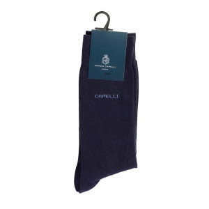 Marco Capelli Soft Cotton Logo Socks - Navy