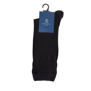 Marco Capelli Soft Top Cotton Logo Socks - Black