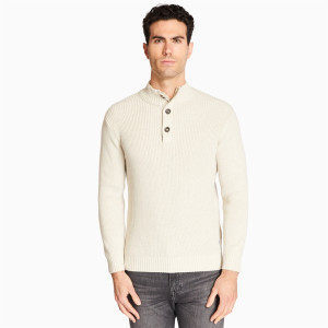 Marco Capelli Button Fisherman Rib Knit - ecru