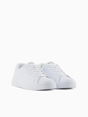 AX ARMANI Leather Sneaker - White