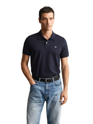 Gant Shield Pique Polo - Navy