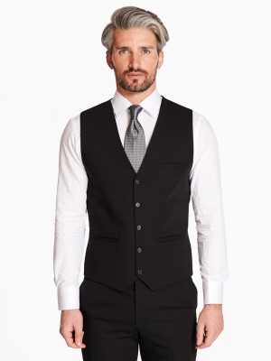 Marco Capelli Slim Fit Waistcoat - Black